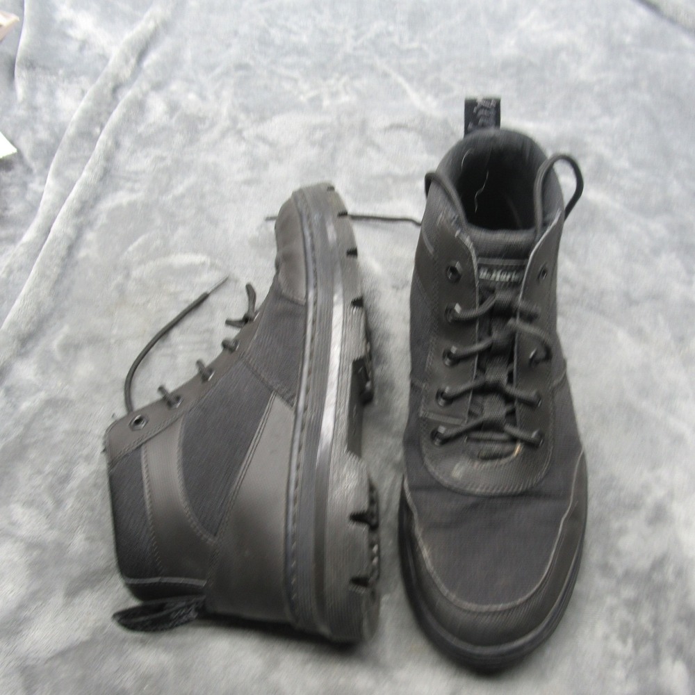 Dr Martens Unisex 10M 11W Bonny Boots Black Tech Canvas Lace Combat Work Rugged